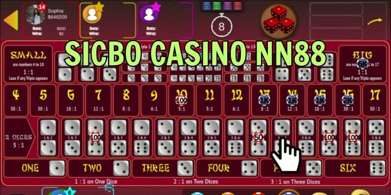 Sicbo hấp dẫn tại Casino NN88